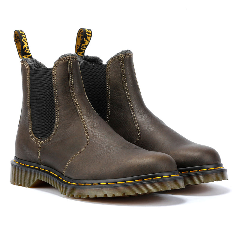 Dr. Martens Winterised 2976 WL Grizzly Leather Olive Boots