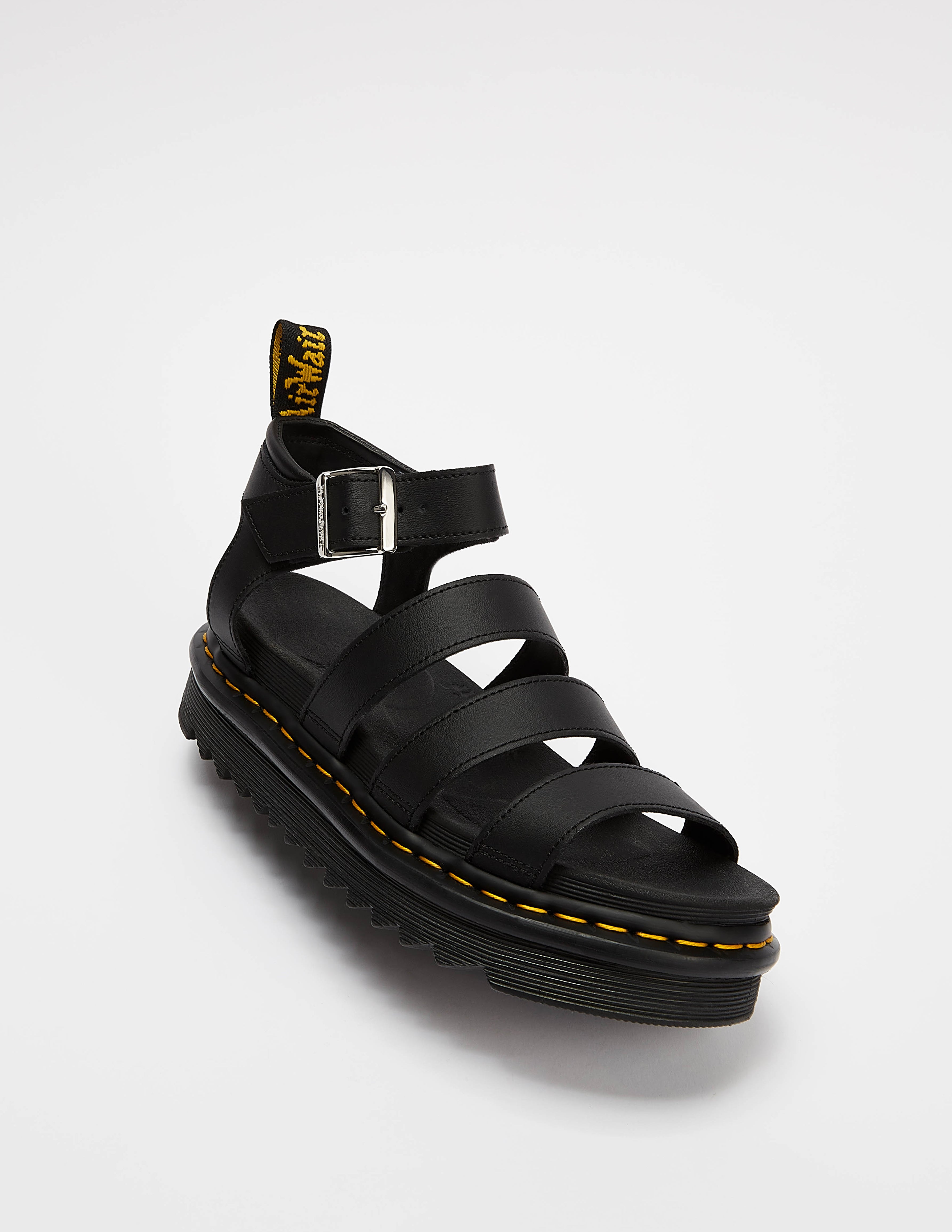 Blaire leather strap online sandals black