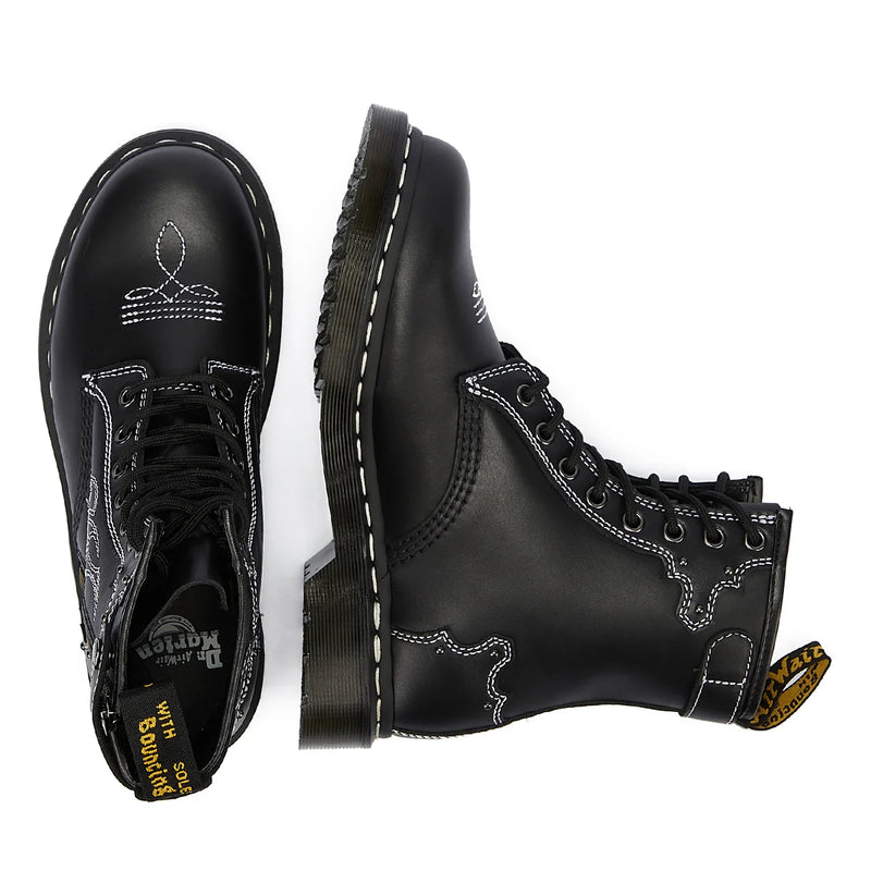 Dr Martens 1460 Gothic Americana Shoe In Black Wanama