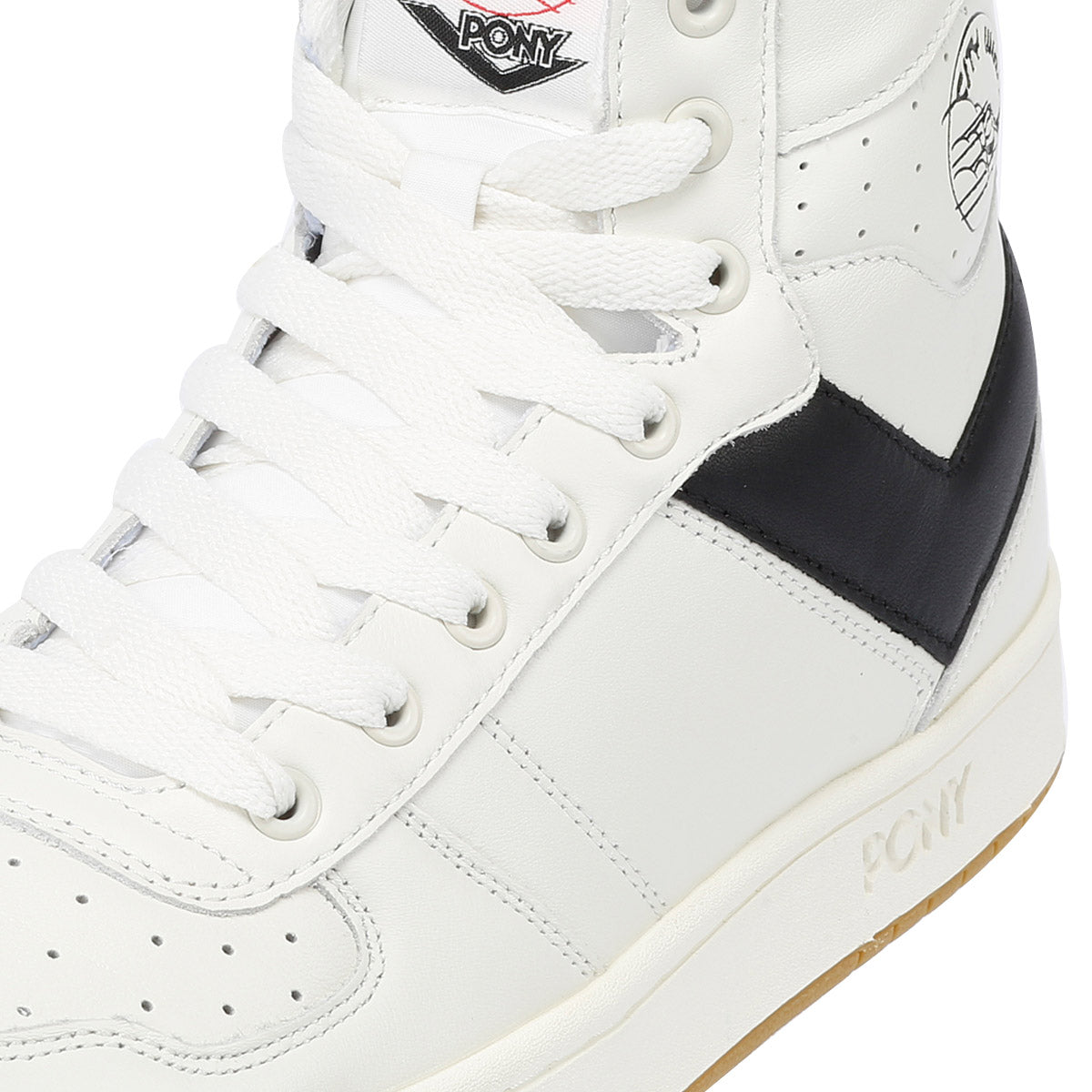Pony City Wings Hi White Black Trainers Tower London