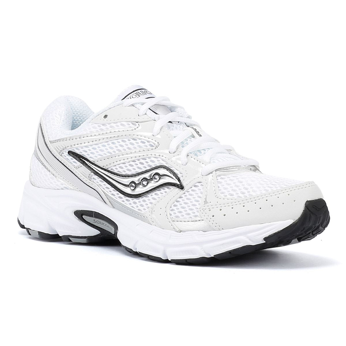 Saucony Ride Millenium White Silver Trainers Tower London