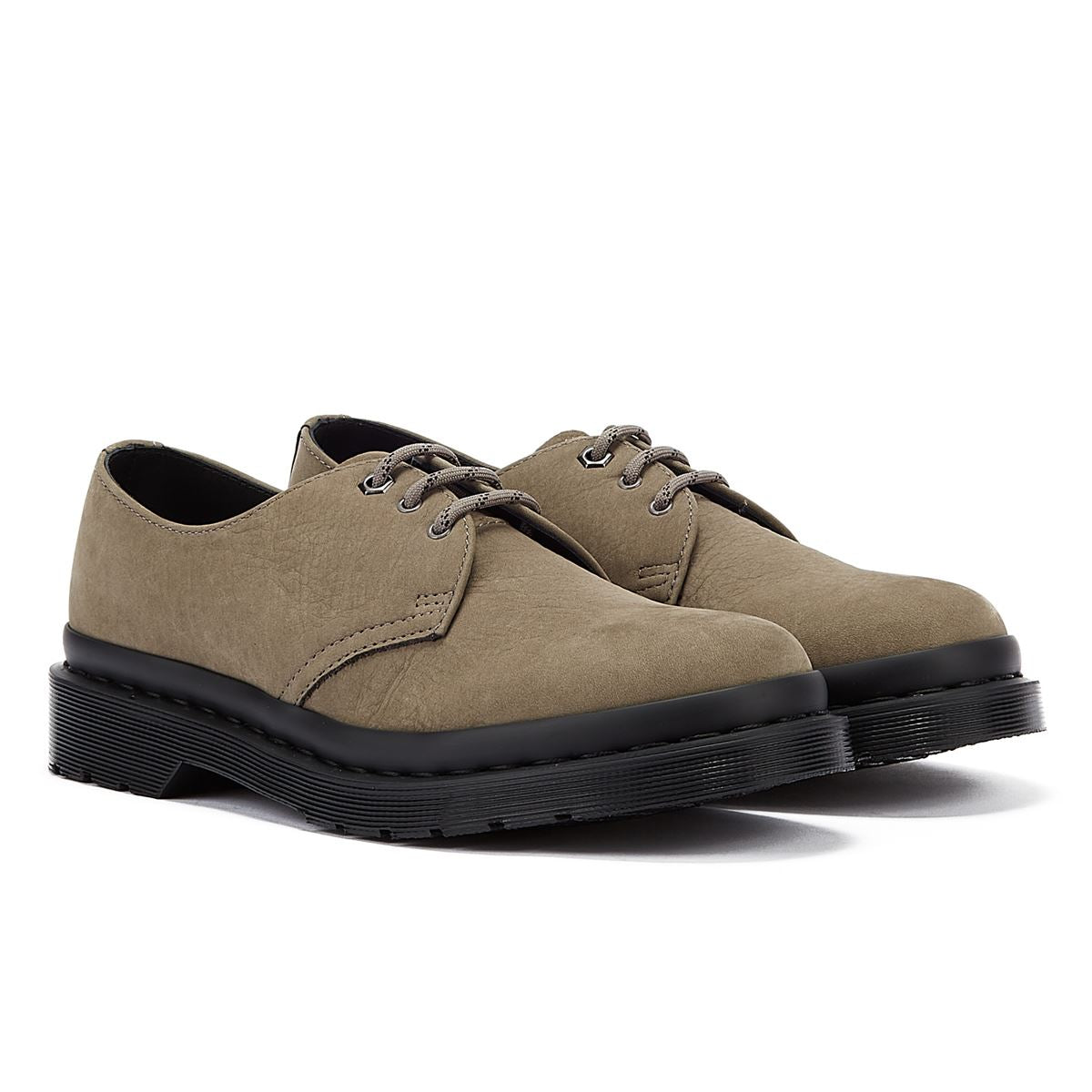 Dr. Martens 1461 Milled Nubuck WP Grey Lace-Up Shoes – Tower