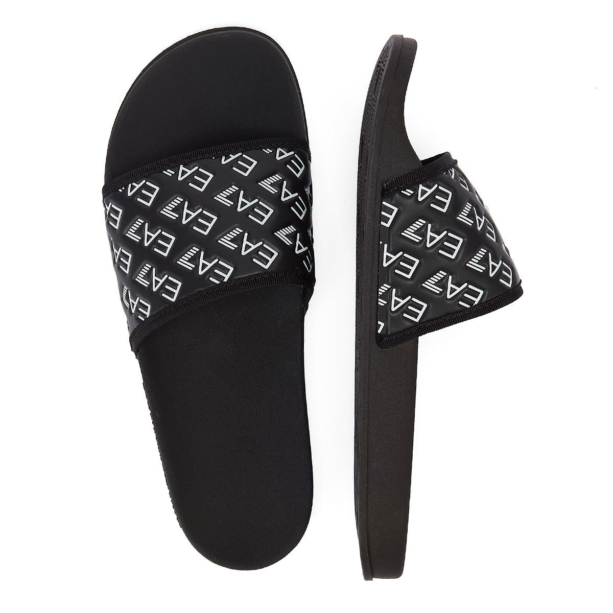 EA7 Emporio Armani Sea World All Over Men s Black Slides Tower