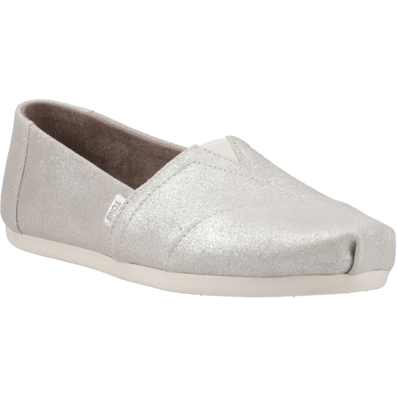 TOMS Alpargata with Cloudbound Leather Women s Silver Espadrilles Tower London