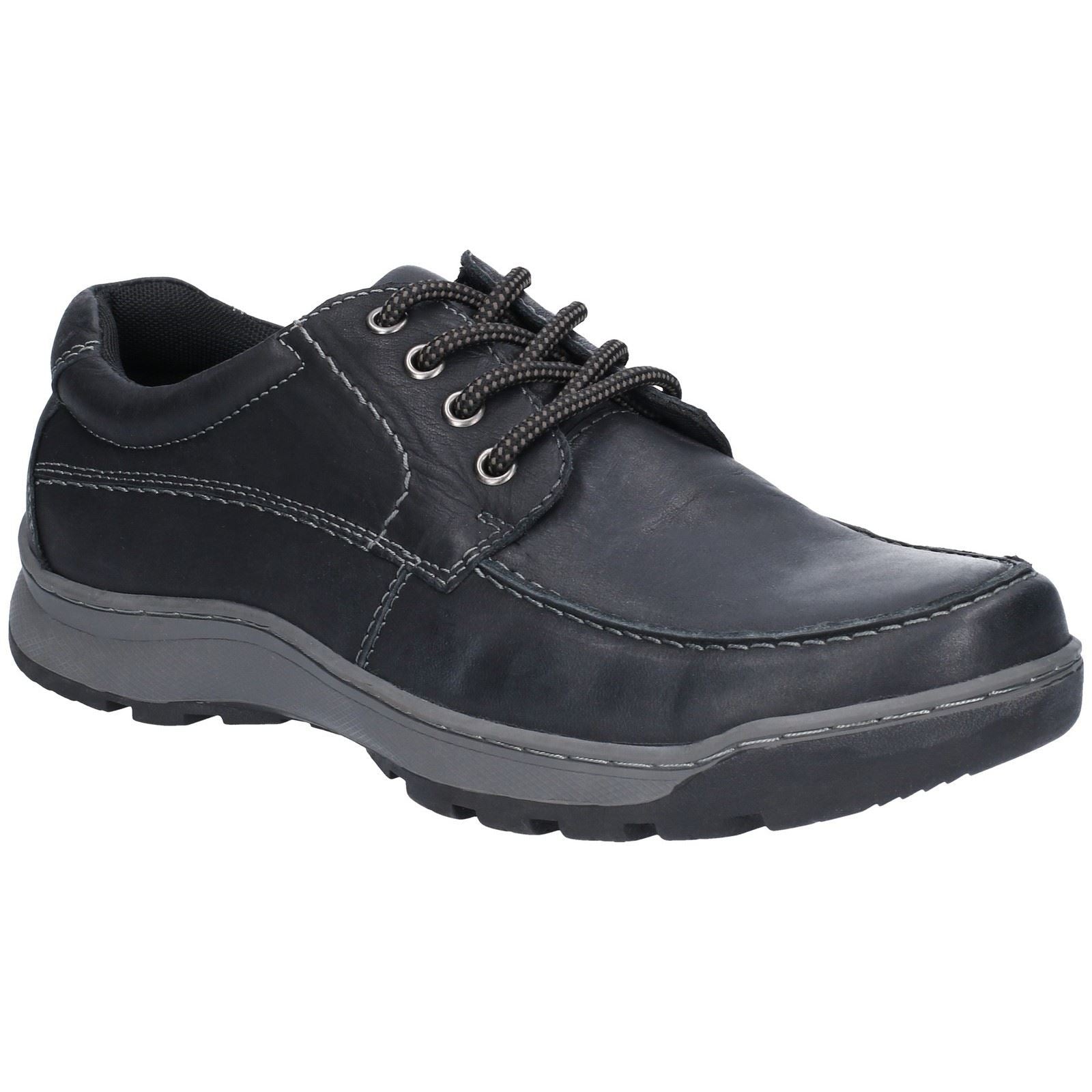 Hush Puppies Tucker Leather Men's Black Lace-Up Shoes