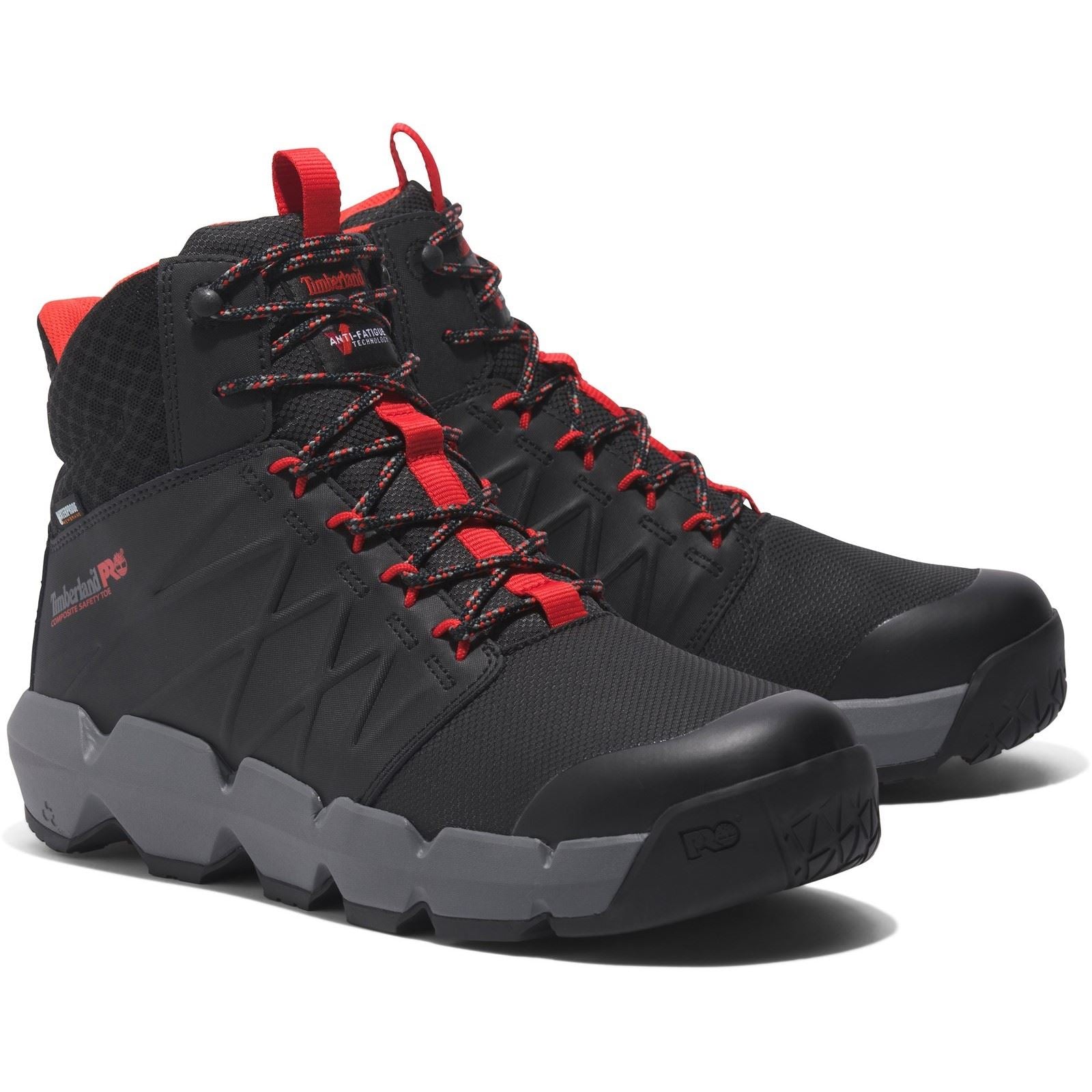 Timberland red and black boots sales