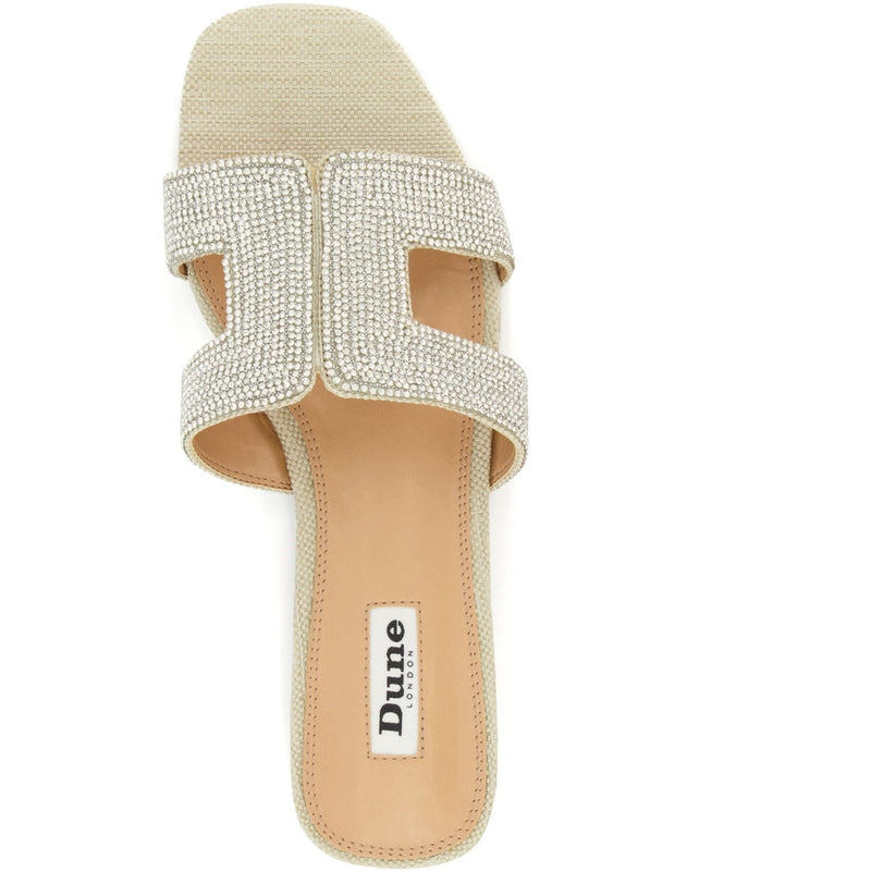 Dune Loupe Synthetic Women's Silver Sandals