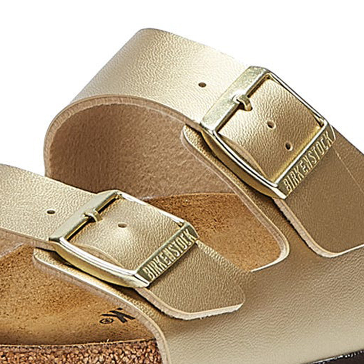 Birkenstock Arizona Birko Flor Womens Gold Sandals Tower London