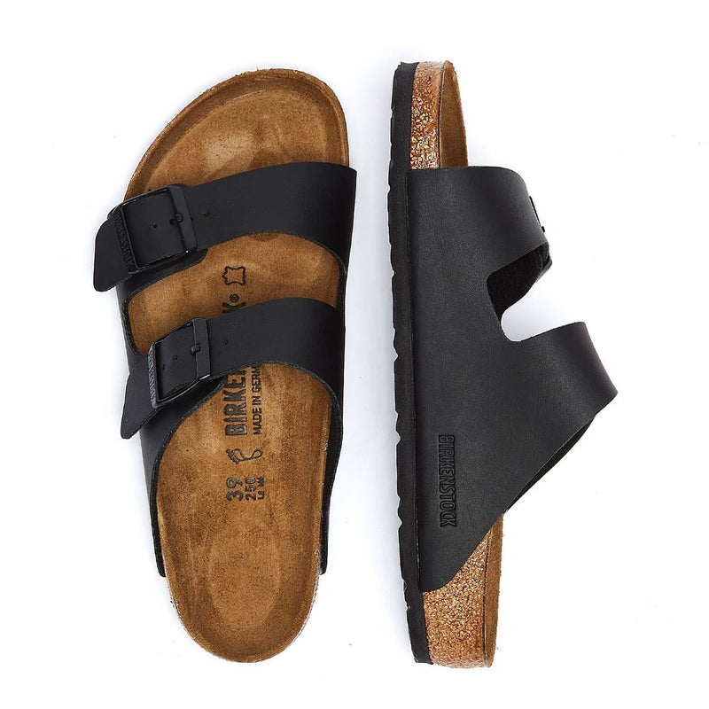 Birkenstock Arizona Birko-Flor Mens Black Narrow Sandals