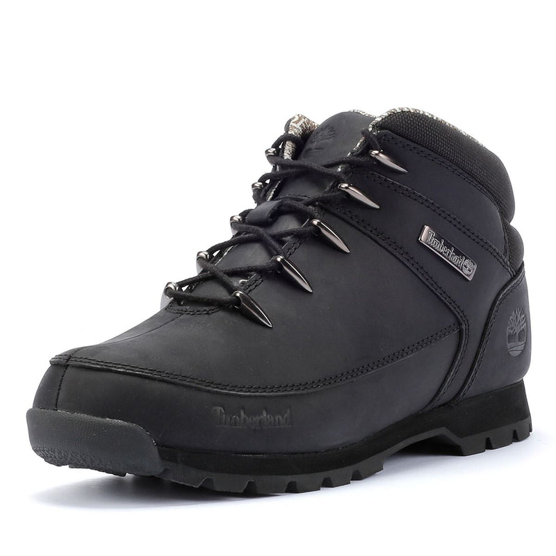 Timberland Euro Sprint Mid Lace Premium Leather Men's Black Boots