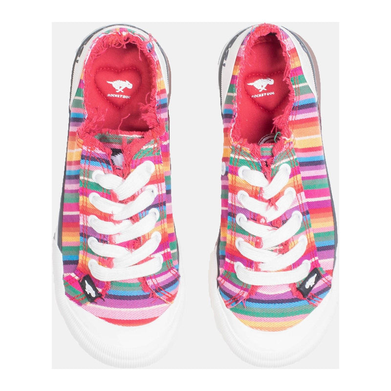 Rocket Dog Jazzin Eden Stripe Cotton Women's Red Multi Trainers