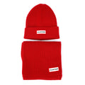 Hunter Jura Beanie Hat & Scarf Boxset Acrylic Red