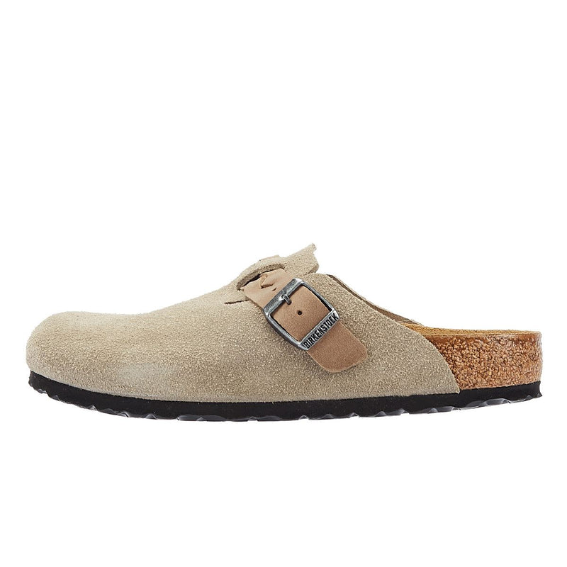 Birkenstock Boston Braided Women's Taupe Suede Regular Clogs