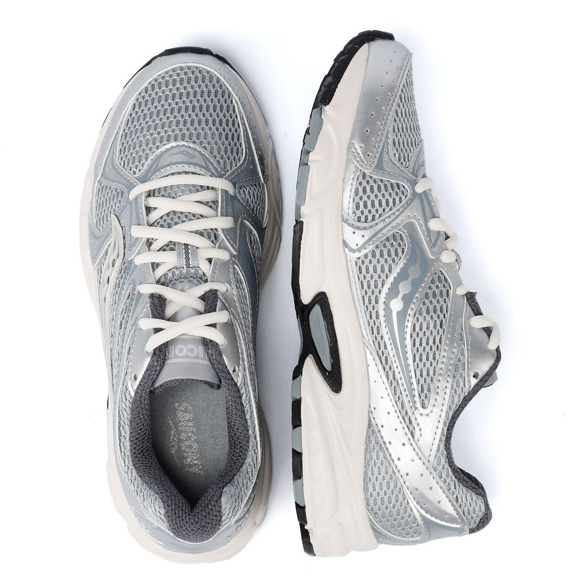 Saucony Ride Millenium Silver Cream Trainers Tower London