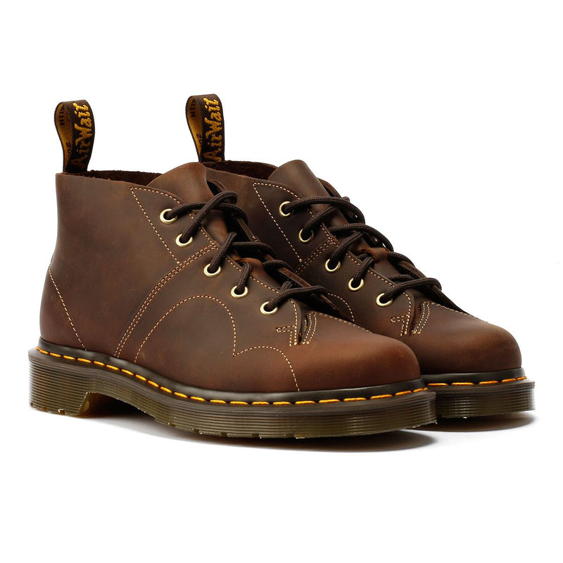 Dr. Martens Church Crazy Horse Leather Brown Boots