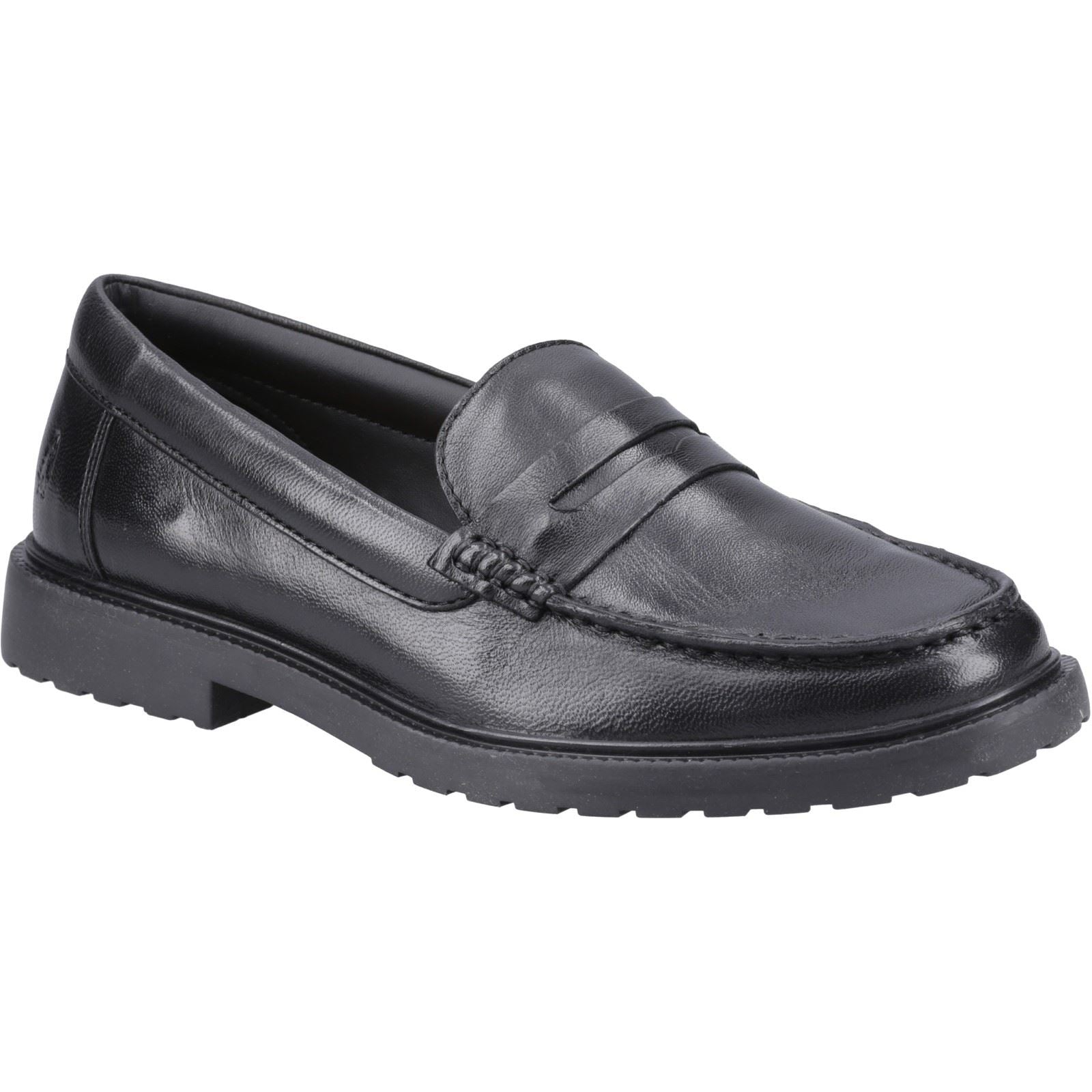 Hush Puppies Verity Slip On Leather Women's Black Loafers