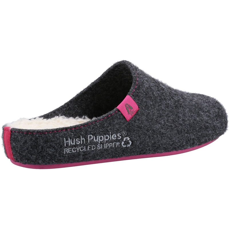 Hush Puppies The Good 90% Recycled RPET Polyester Women's Charcoal Slippers