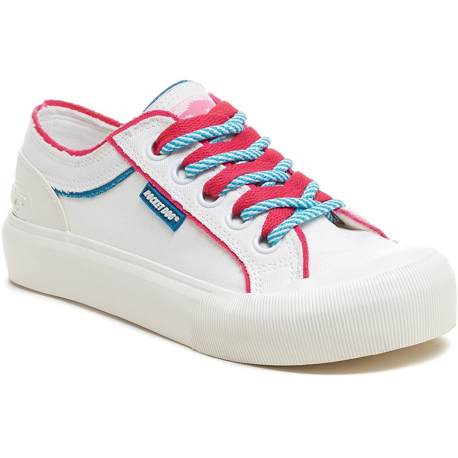 Rocket Dog Jazzin Plus Eighties 12A Cotton Women s White Trainers Tower London