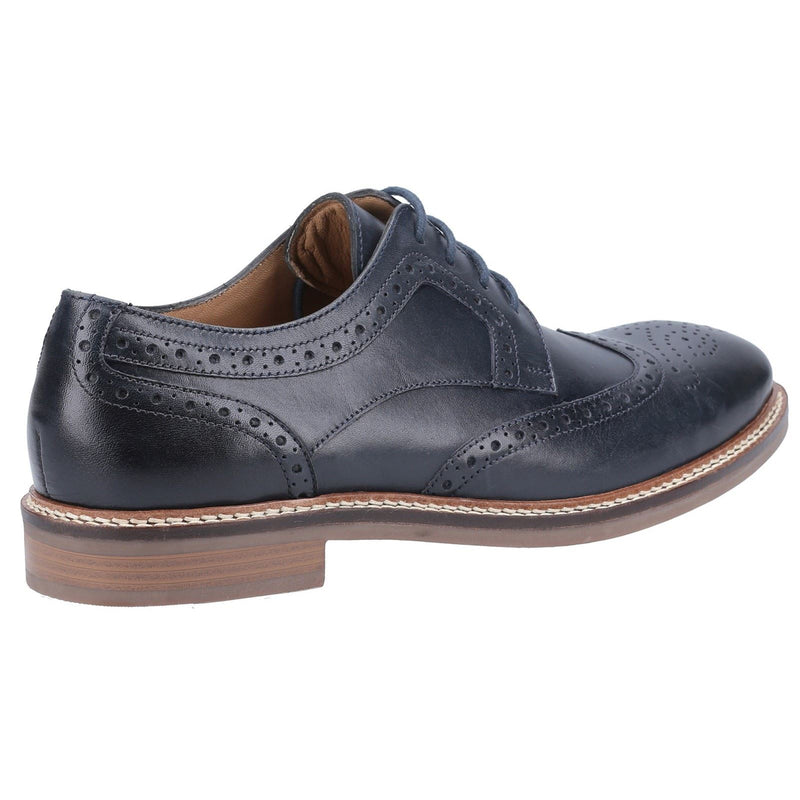 Hush Puppies Bryson Leather Men's Navy Brogues Shoes