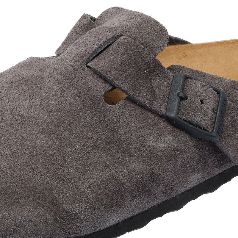 Birkenstock Boston Suede Velvet Grey Clogs