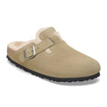 Birkenstock Boston Suede Taupe Clogs