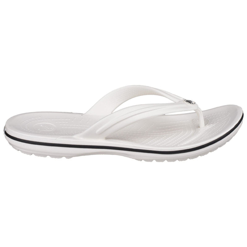 Crocs Crocband Flip Croslite Rubber White Slippers