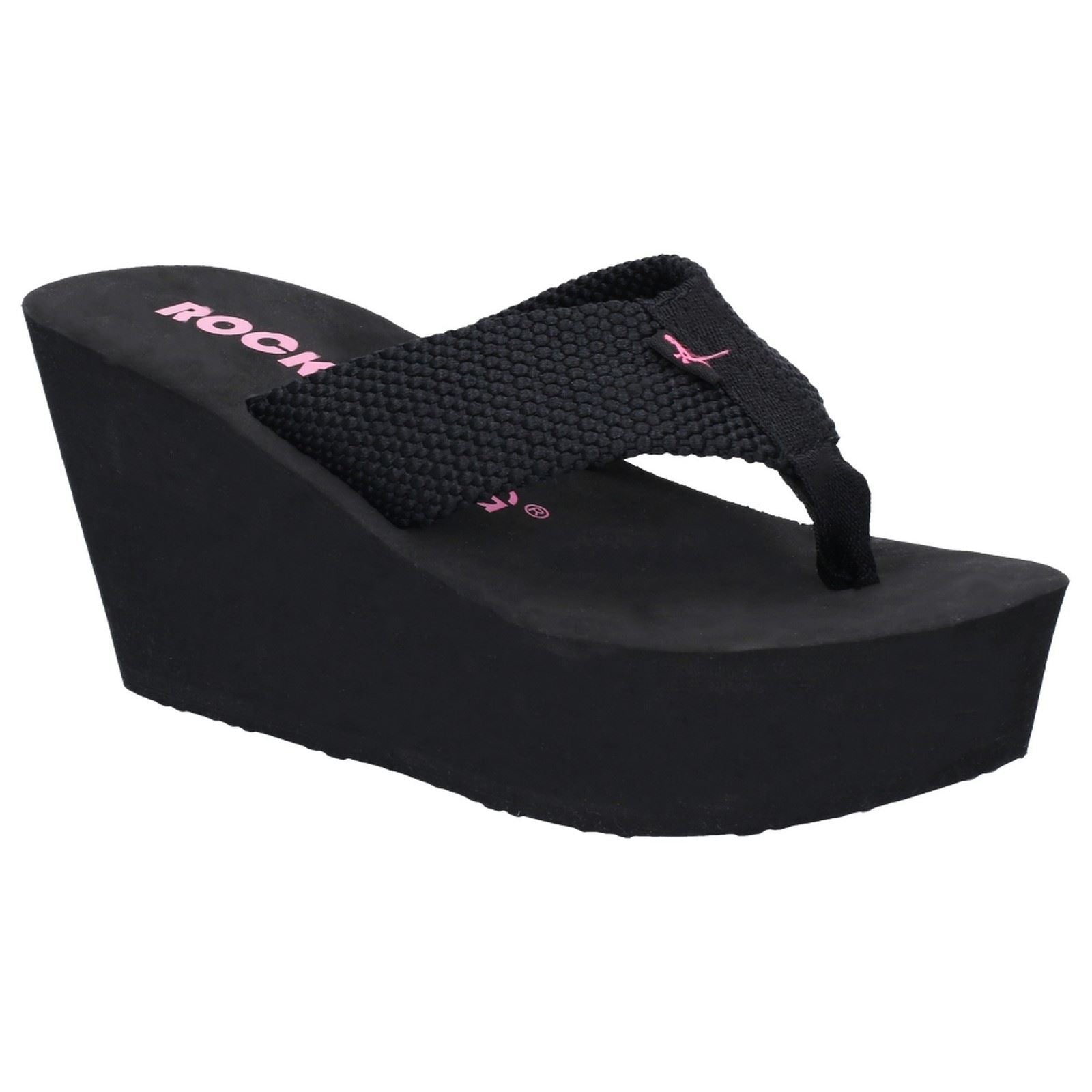 Rocket Dog Diver Nylon Women's Black Wedges