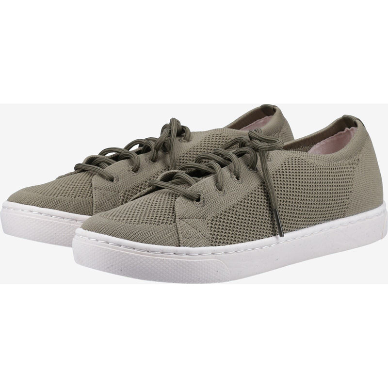 Hush Puppies Good Textile Men's Olive Trainers