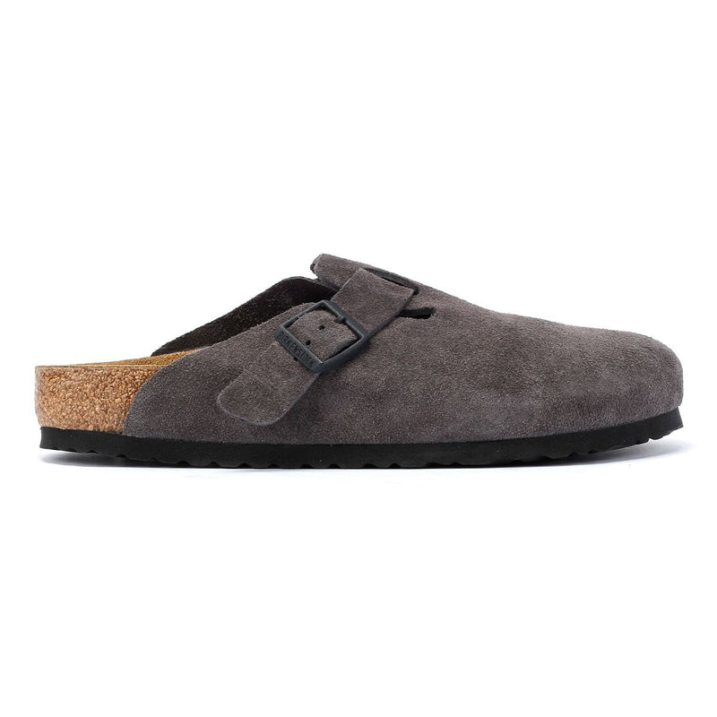 Birkenstock Boston Suede Velvet Grey Clogs