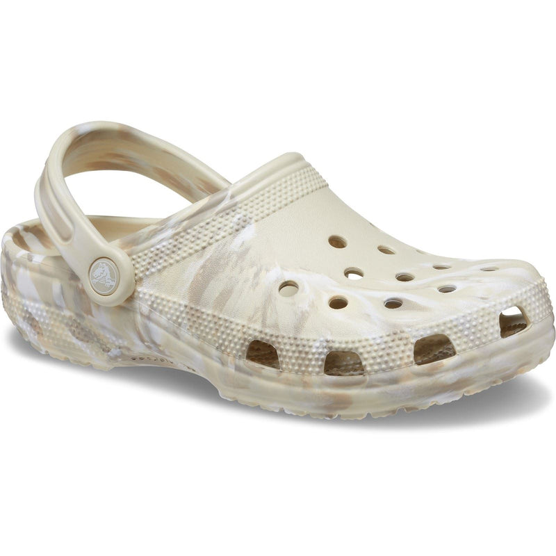 Crocs Classic Marbled Thermoplastic Bone/Multi Clogs