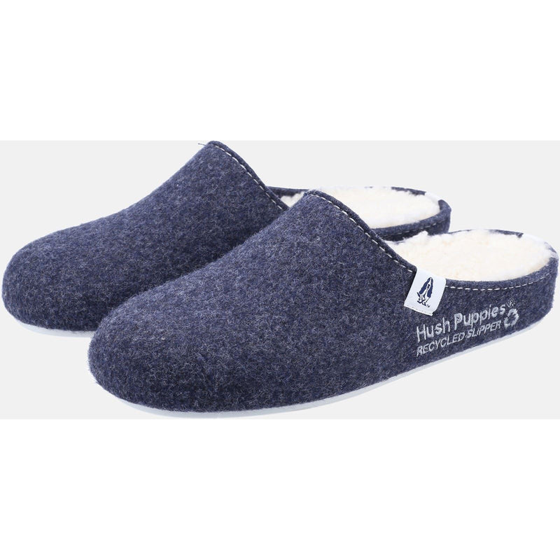 Hush Puppies The Good 90% Recycled RPET Polyester Women's Navy Slippers