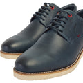 Pod Hampton Leather Men's Navy Lace-Up Shoes