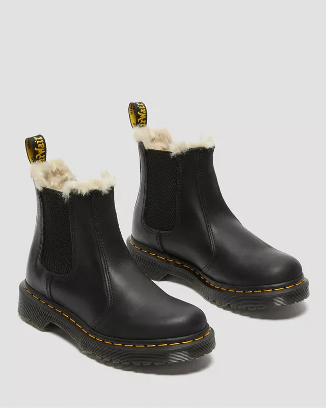 Dr. Martens Womens Black Burnished Wyoming Leonore Boots