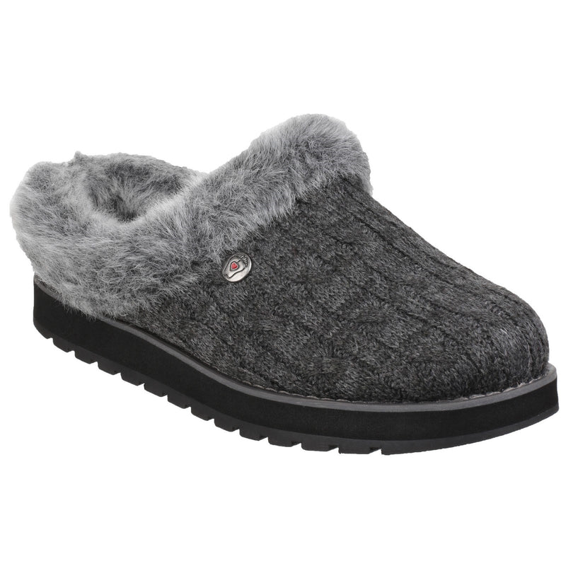 Skechers Womens Keepsakes Ice Angel 31204-CCL Charcoal Slip On Shoe