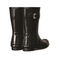 Hunter Womens  Gloss Black WFS1000RGL-BLK Original Short Wellington Boots