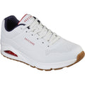 Skechers Mens Uno Stand On Air 52458-WNVR White/Navy/Red Lace Up Shoe