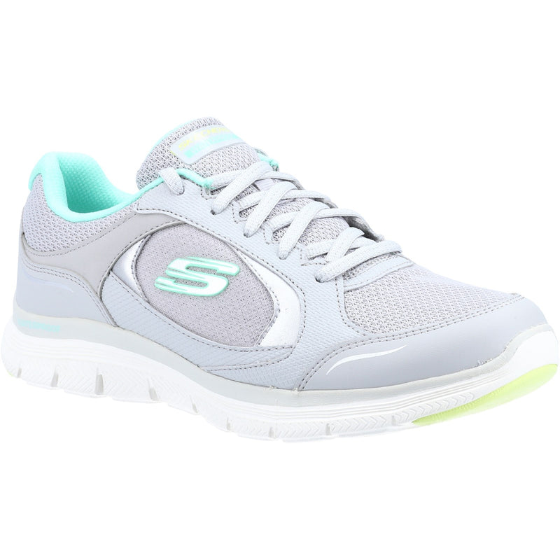 Skechers Womens Flex Appeal 4.0 True Clarity 149299-GYMN Grey/Multicoloured Lace Up Shoe