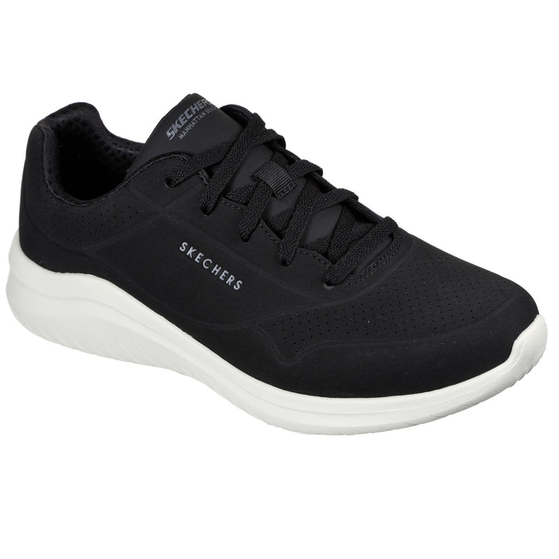 Skechers Mens Ultra Flex 2.0 Vicinity 232209-BKW Black/White Lace Up Shoe