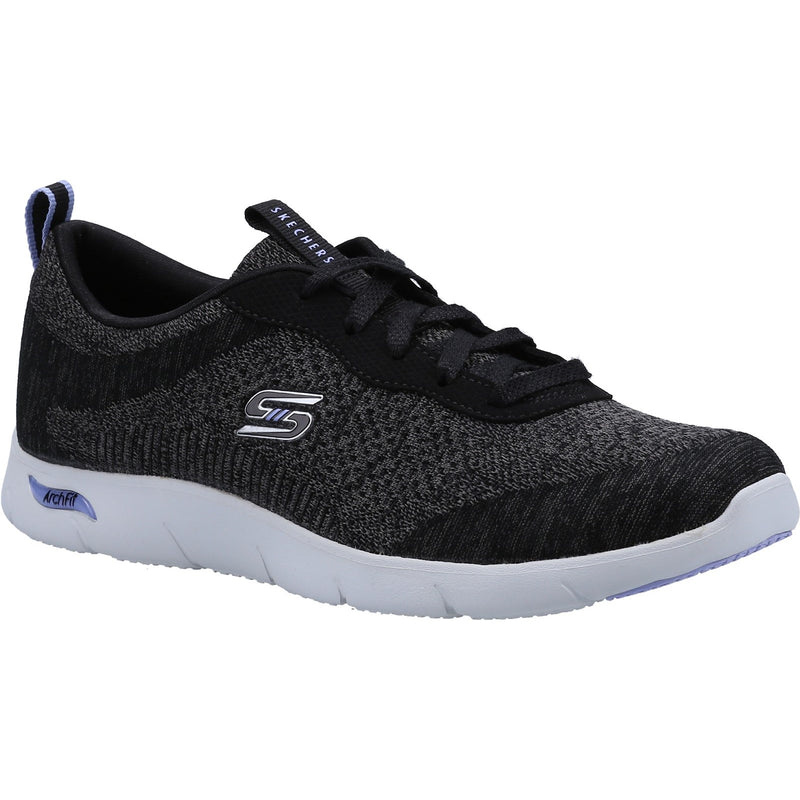 Skechers Womens Arch Fit Refine 104272-BKW Black/White Lace Up Shoe