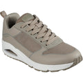 Skechers Mens Uno Sol 232248-TPE Taupe Lace up Shoe