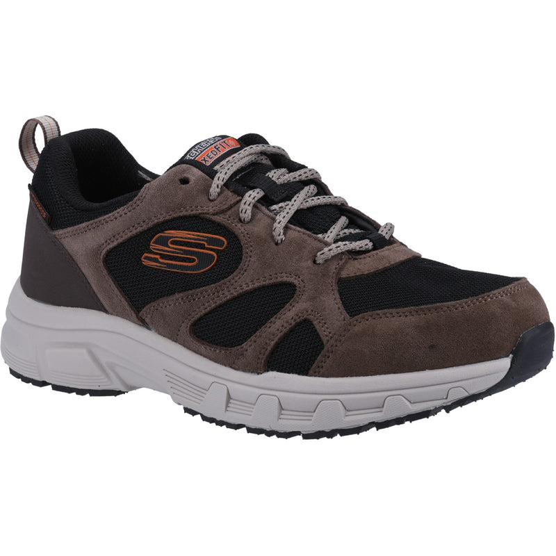 Skechers Mens Oak Canyon Sunfair 237348-BRBK Brown/Black Lace Up Shoe