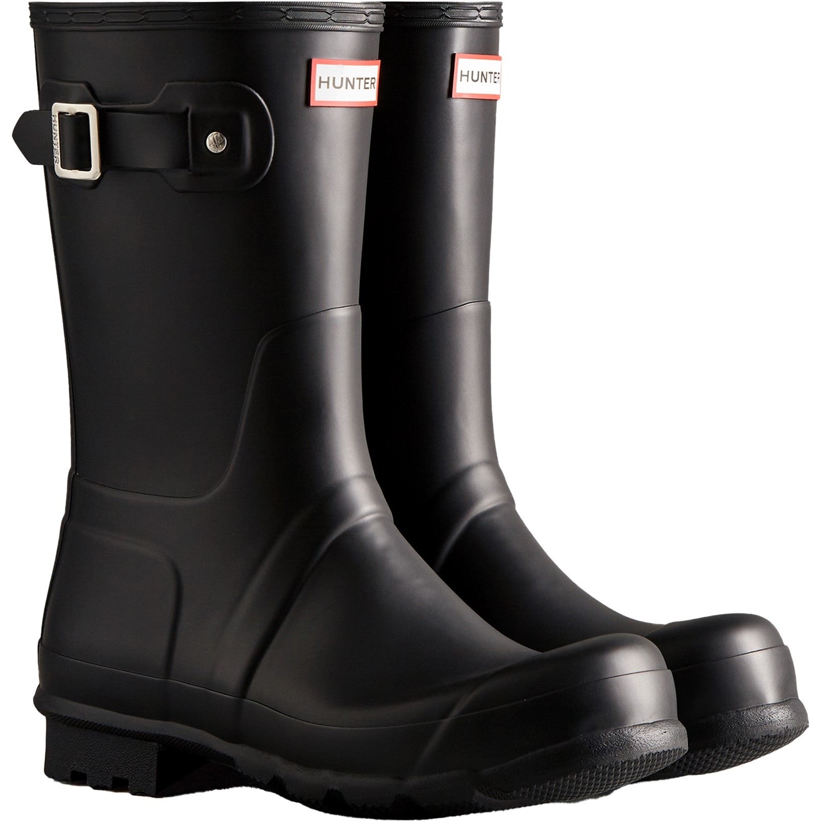 Hunter Mens Black MFS9000RMA-BLK Original Short Wellington Boots