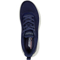 Skechers Womens Bobs Squad Waves 117470-NVY Navy Lace Up Shoe