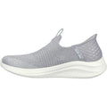 Skechers Womens Ultra Flex 3.0 Smooth Step 149709-LTGY Light Grey Slip On Shoe