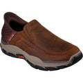 Skechers Mens Respected Elgin 204810-CDB Dark Brown Slip On Shoe