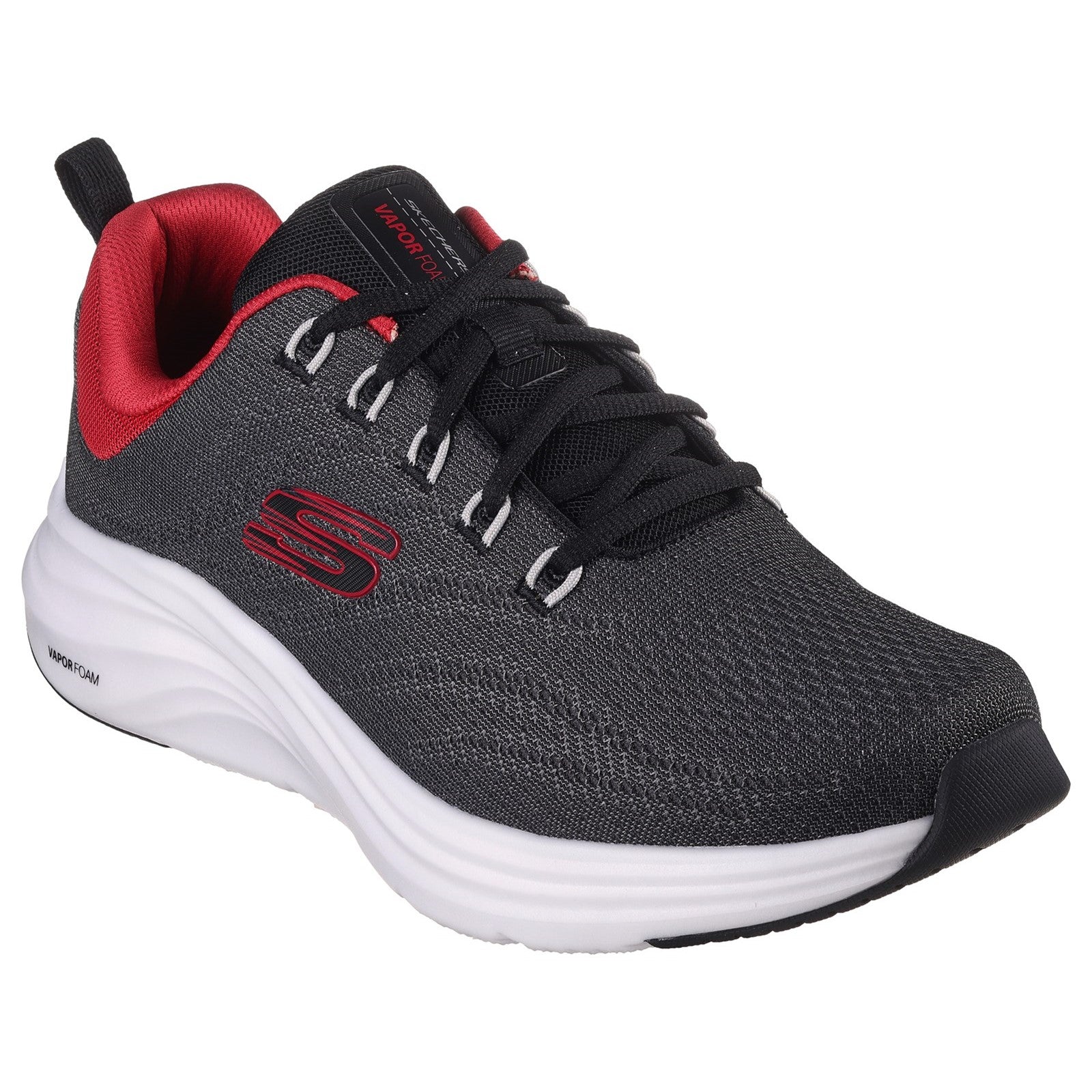 Skechers Mens Vapor Foam Varien 232626 BKRD Black Red Lace Up Shoe