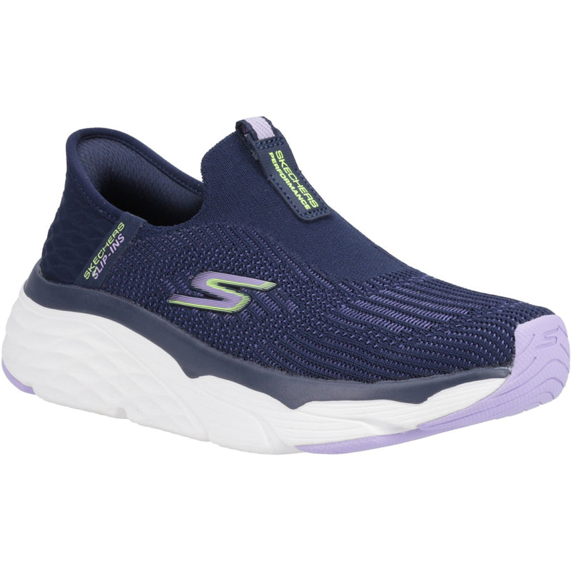 Skechers Womens Max Cushioning - Smooth 128571-NVLV Navy/Lavender Slip On Shoe