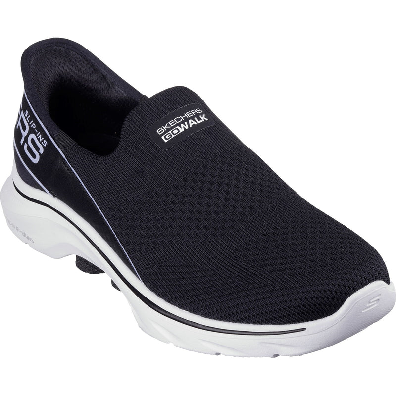 Skechers Womens GO WALK 7 - Mia 125231-BKW Black/White Slip On Shoe