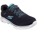 Skechers Womens GO WALK 7 - Cosmic Waves 125215-BKTQ Black/Turquoise Lace Up Shoe