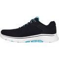 Skechers Womens GO WALK 7 - Cosmic Waves 125215-BKTQ Black/Turquoise Lace Up Shoe